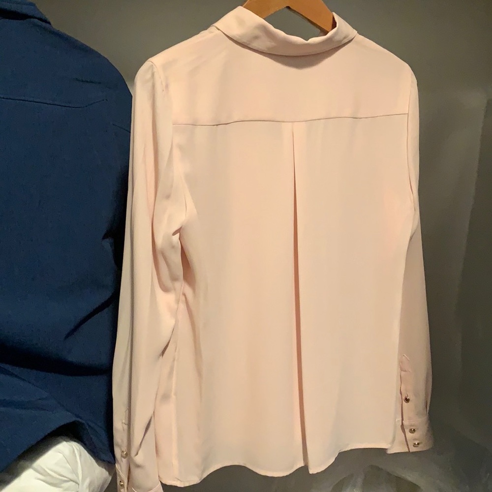 Calvin Klein button up light pink shirt. - Picture 4 of 5
